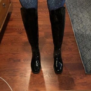 Authentic Chanel patent leather boots
